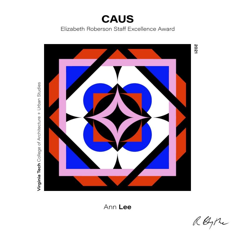 Logo for a CAUS Elizabeth Roberson Staff Excellence Award.