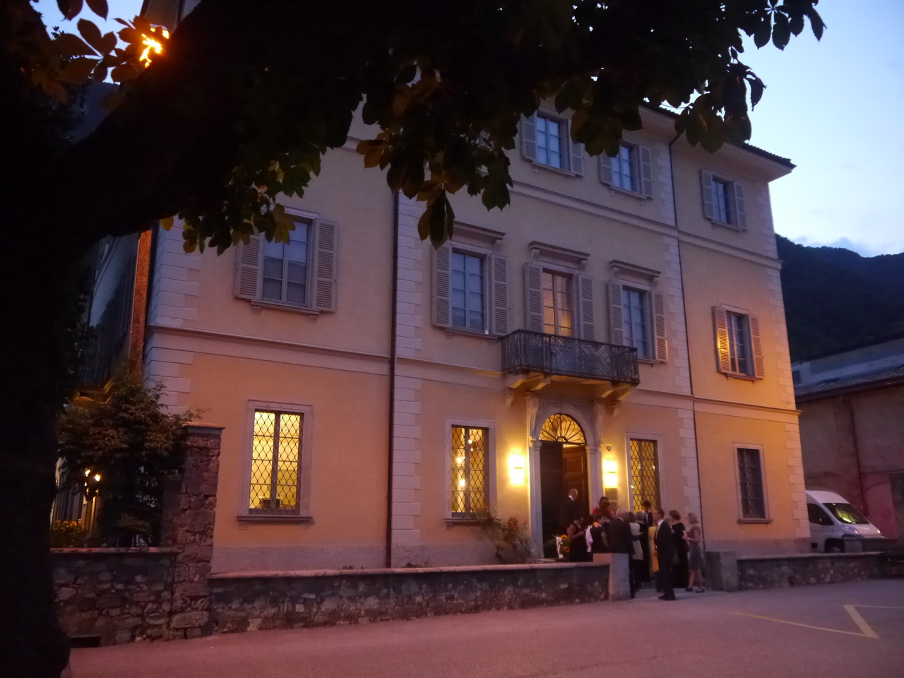 Steger Center at night.