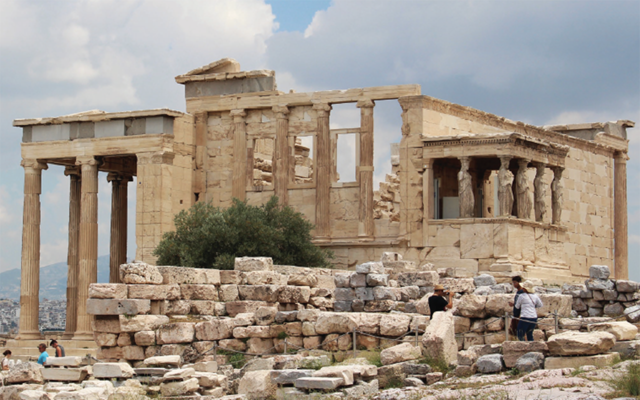 Historic architecture in Athens, Greece.