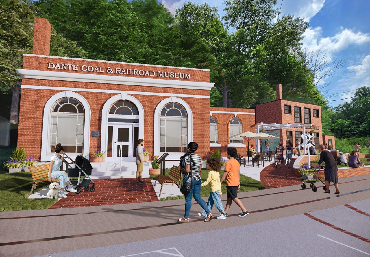 Rendering of Dante Coal & Railroad Museum