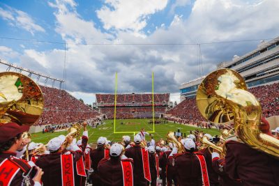 View from the stands of Marching Virginians at the Homecoming game against Wake Forest.