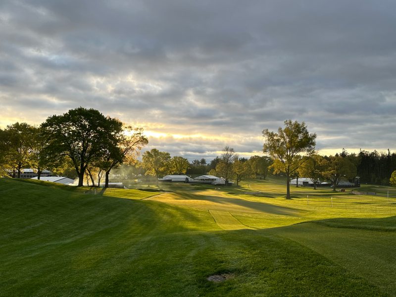 Photo of sunset at East Course at Oak Hill